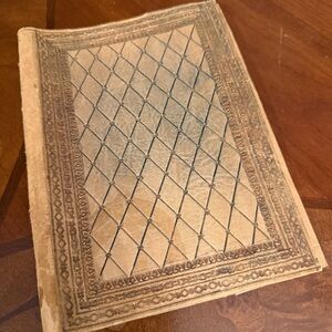 Vintage Hand Tooled Leather Book Cover 6.25” x 8.25” Artisan Dyed Folk Art